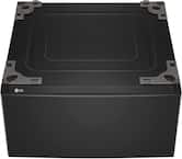 27-in Wide Laundry Pedestal with Storage Drawer for select LG Stackable Washers and Dryers - Black Steel