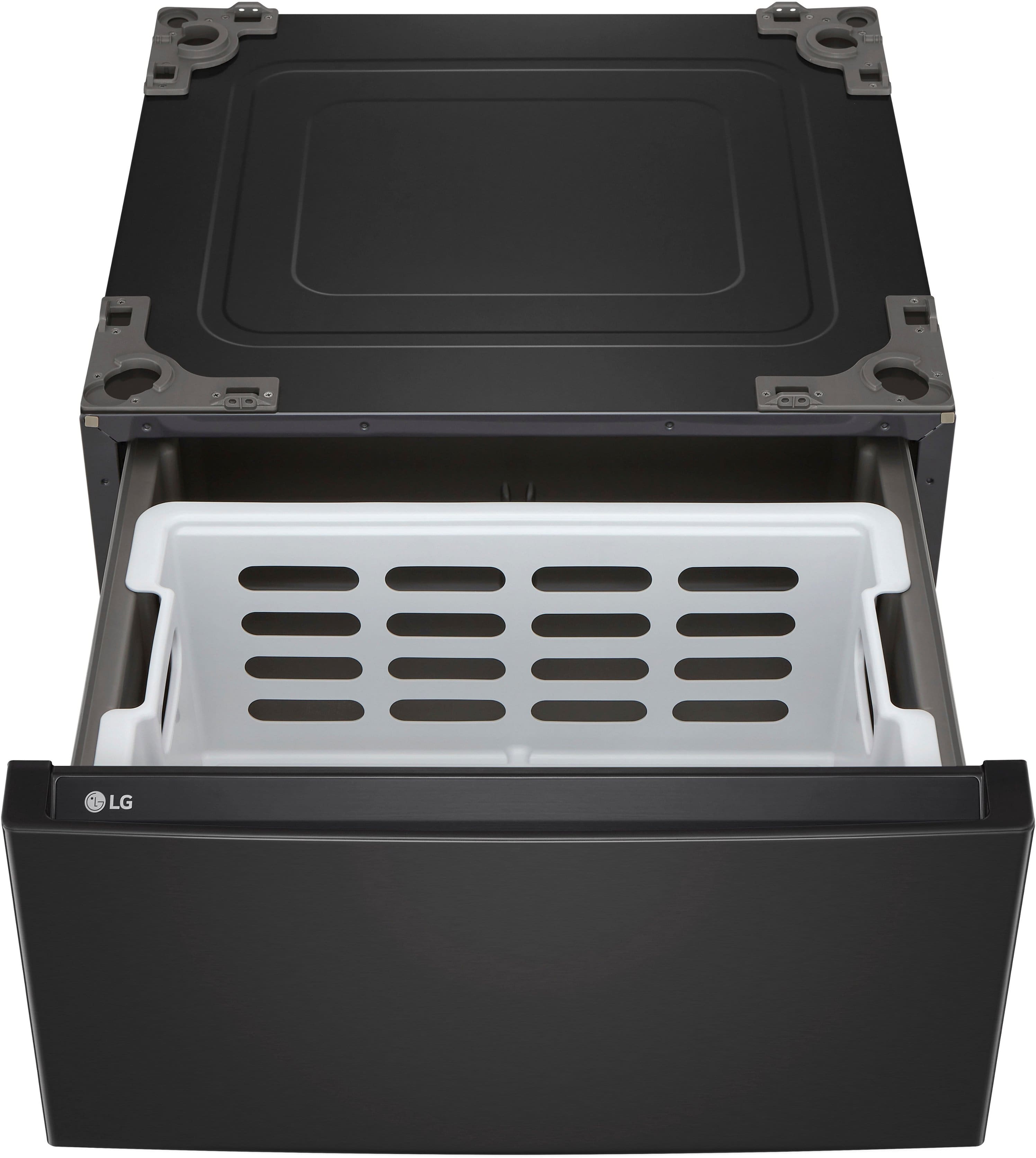 Alt View 12. LG - 27" Laundry Pedestal with Storage Drawer - Black Steel.