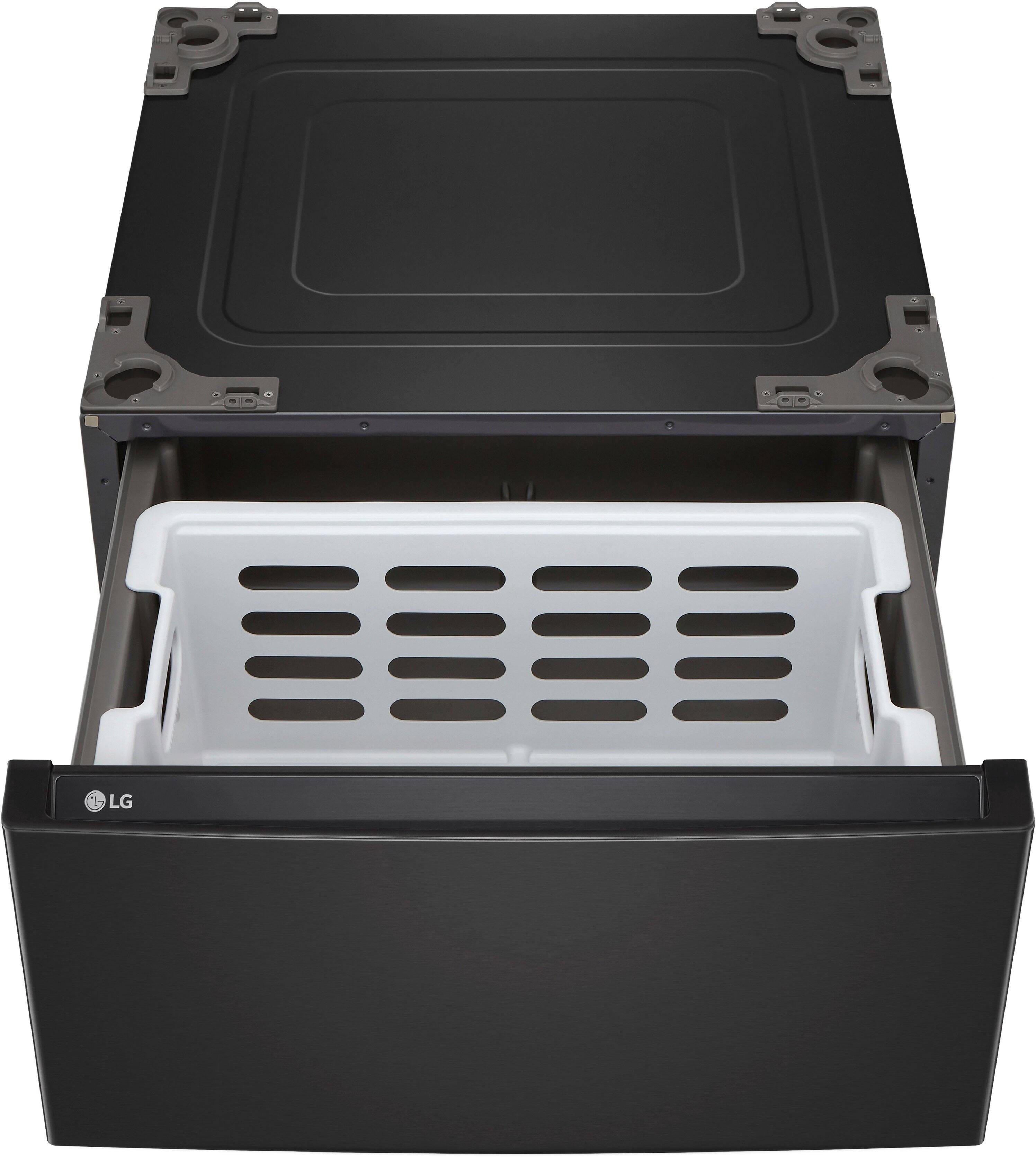 Alt View 12. LG - 27" Laundry Pedestal with Storage Drawer - Black Steel.