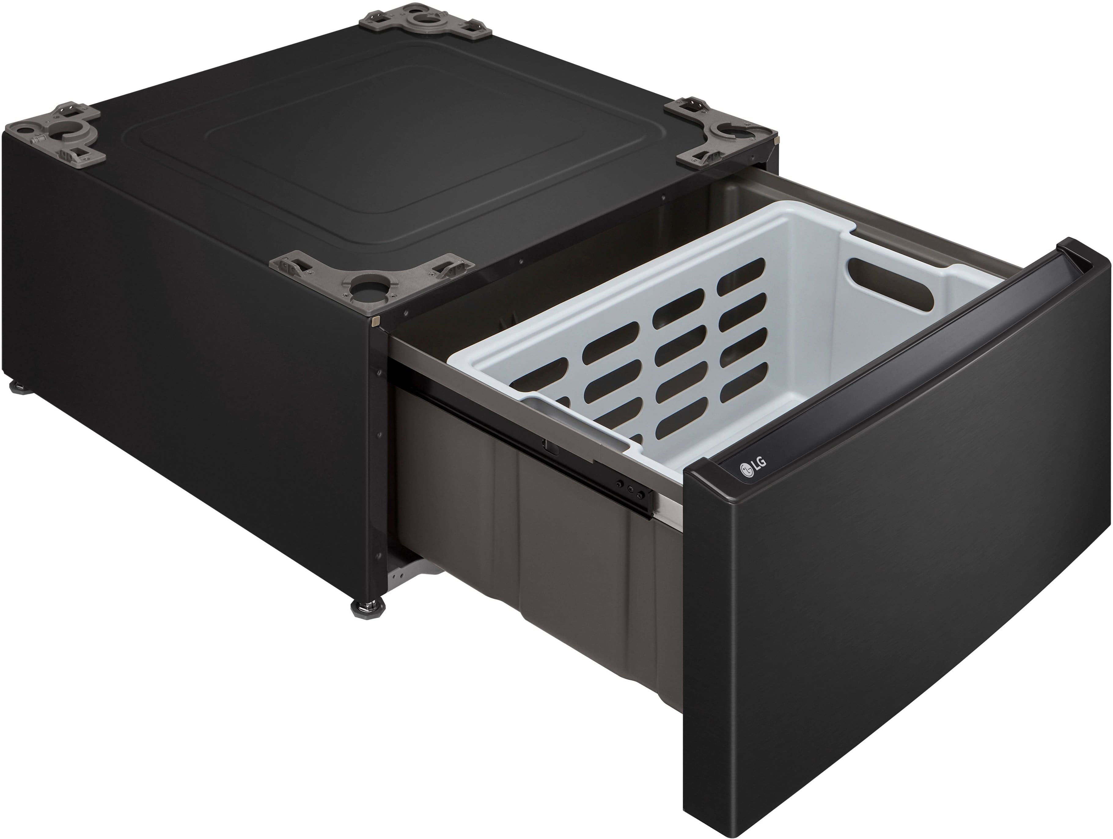 Alt View 14. LG - 27" Laundry Pedestal with Storage Drawer - Black Steel.