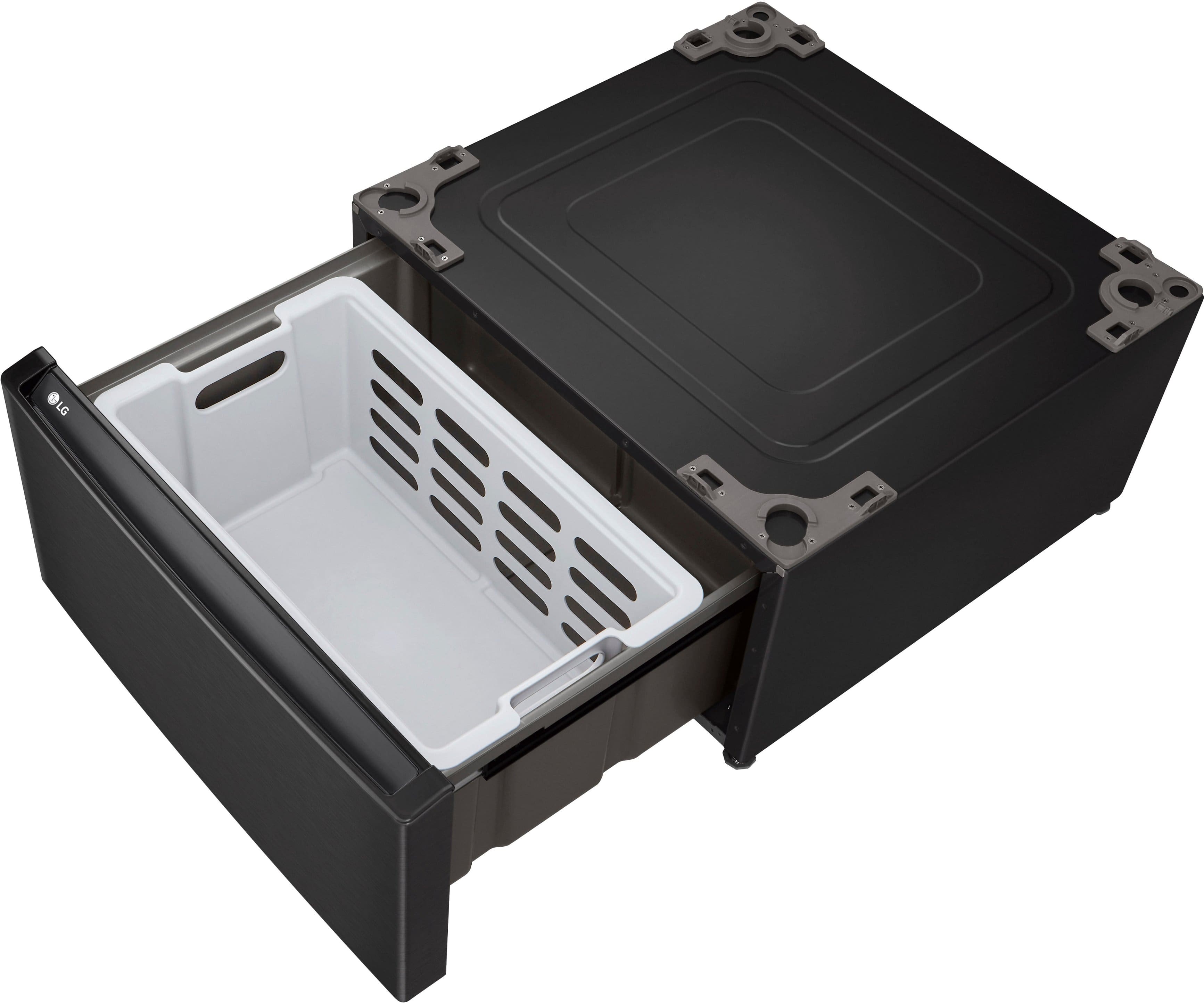 Alt View 15. LG - 27" Laundry Pedestal with Storage Drawer - Black Steel.