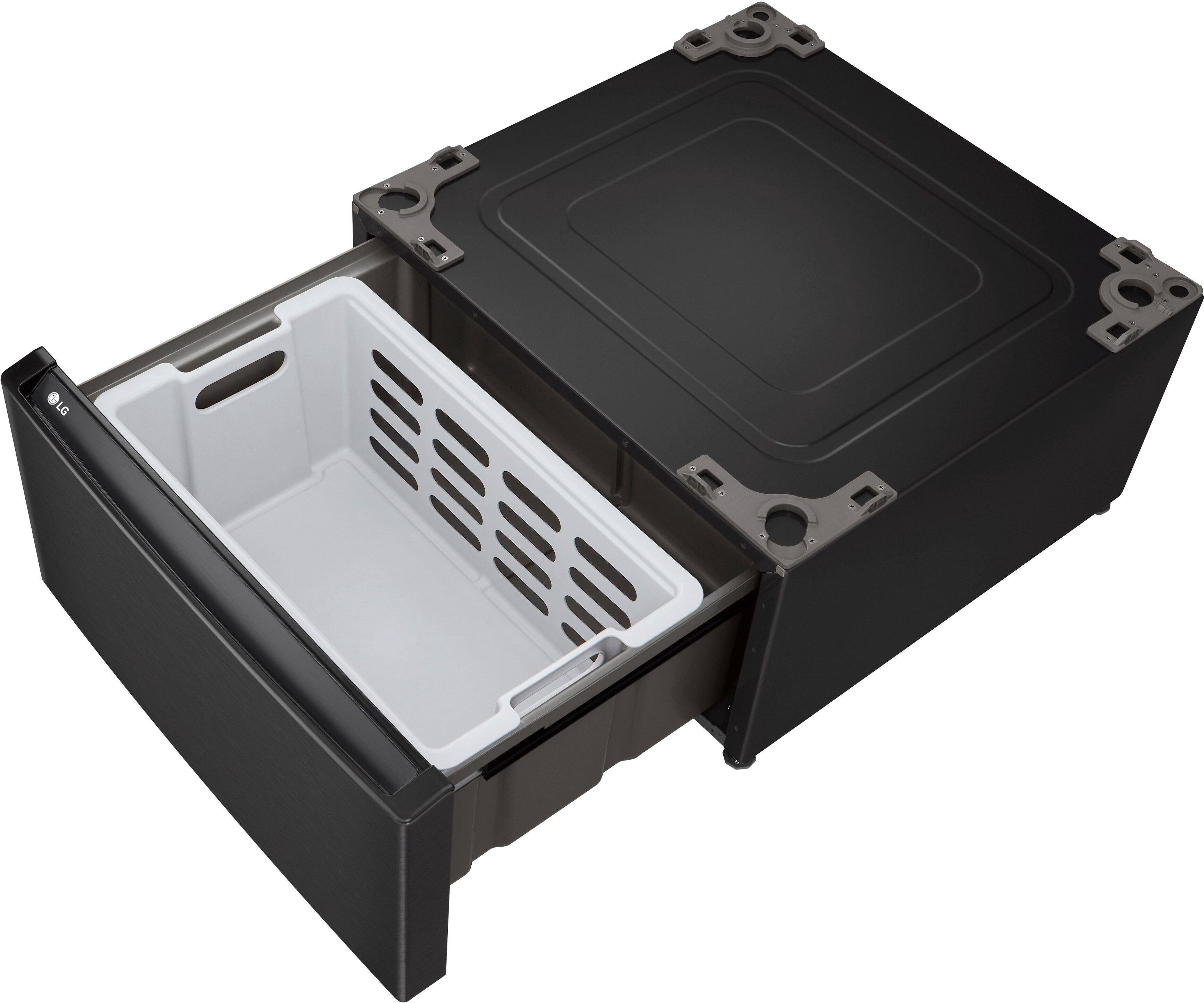 Alt View 15. LG - 27" Laundry Pedestal with Storage Drawer - Black Steel.