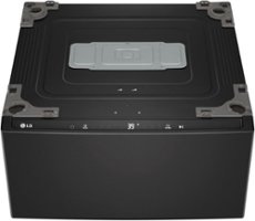 LG - SideKick 1.0 Cu. Ft. High-Efficiency Smart Top Load Pedestal Washer - Black Steel - Front_Zoom