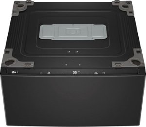 LG - SideKick 1.0 Cu. Ft. High-Efficiency Smart Top Load Pedestal Washer - Black Steel