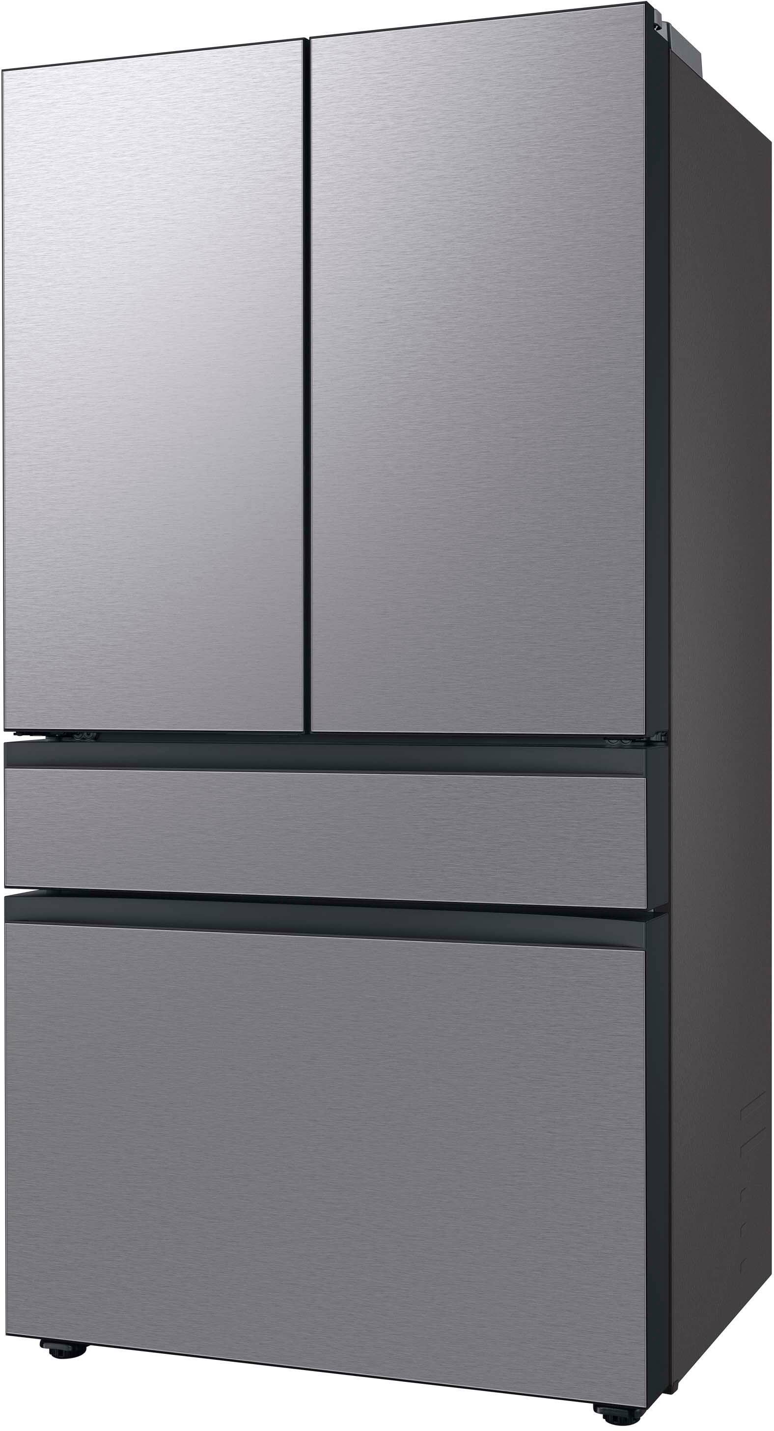 Alt View 12. Samsung - OBX Bespoke 23 cu. ft. Counter Depth 4-Door French Door Refrigerator with Beverage Center - Stainless Steel.