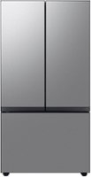 Samsung - OBX Bespoke 24 cu. ft Counter Depth 3-Door French Door Refrigerator with AutoFill Water Pitcher - Stainless Steel - Front_Zoom