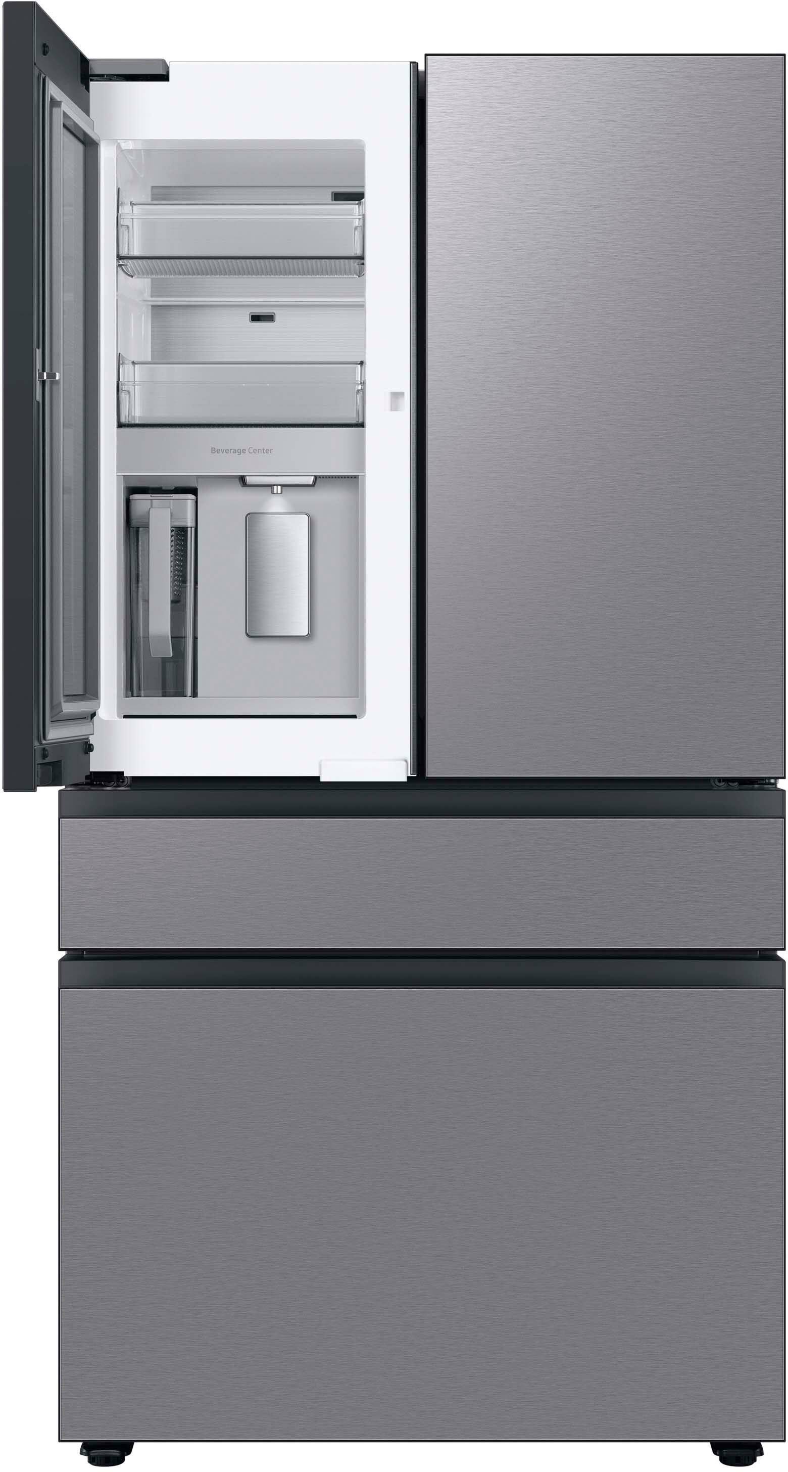 Alt View 14. Samsung - OBX Bespoke 29 cu. ft 4-Door French Door Refrigerator with Beverage Center - Stainless Steel.