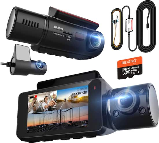 Rexing V3c Dual Channel Front And Cabin 1080p Dash Cam With App Control :  Target