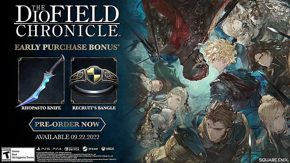 The Diofield Chronicle Early Purchase Bonus* Rhopasto Knife Recruit's Bangle Pre-Order Now Available 09.22.2022 Nintendo Switch, PS4, Steam, Xbox. Violence, Blood, Mild Suggestive Themes. Square Enix and Bonus t. Claim SQUARE ENIX and Bonus t. Claim SQUARE ENIX and Bonus t. Claim SQUARE ENIX and Bonus t. Claim SQUARE ENIX and Bonus t. Claim SQUARE ENIX and Bonus t. Claim SQUARE ENIX and Bonus t. Claim SQUARE ENIX and Bonus t. Claim SQUARE ENIX and Bonus t. Claim SQUARE ENIX and Bonus t. Claim SQUARE ENIX and Bonus t. Claim SQUARE ENIX and Bonus t. Claim SQUARE ENIX and Bonus t. Claim SQUARE ENIX and Bonus t. Claim SQUARE ENIX and Bonus t. Claim SQUARE ENIX and Bonus t. Claim SQUARE ENIX and Bonus t. Claim SQUARE ENIX and Bonus t. Claim SQUARE ENIX and Bonus t. Claim SQUARE ENIX and Bonus t. Claim SQUARE ENIX and Bonus t. Claim SQUARE ENIX and Bonus t. Claim SQUARE ENIX and Bonus t. Claim SQUARE ENIX and Bonus t. Claim SQUARE ENIX and Bonus t. Claim SQUARE ENIX and Bonus t. Claim SQUARE ENIX and Bonus t. Claim SQUARE ENIX and Bonus t. Claim SQUARE ENIX and Bonus t. Claim SQUARE ENIX and Bonus t. Claim SQUARE ENIX and Bonus t. Claim SQUARE ENIX and Bonus t. Claim SQUARE ENIX and Bonus t. Claim SQUARE ENIX and Bonus t. Claim SQUARE ENIX