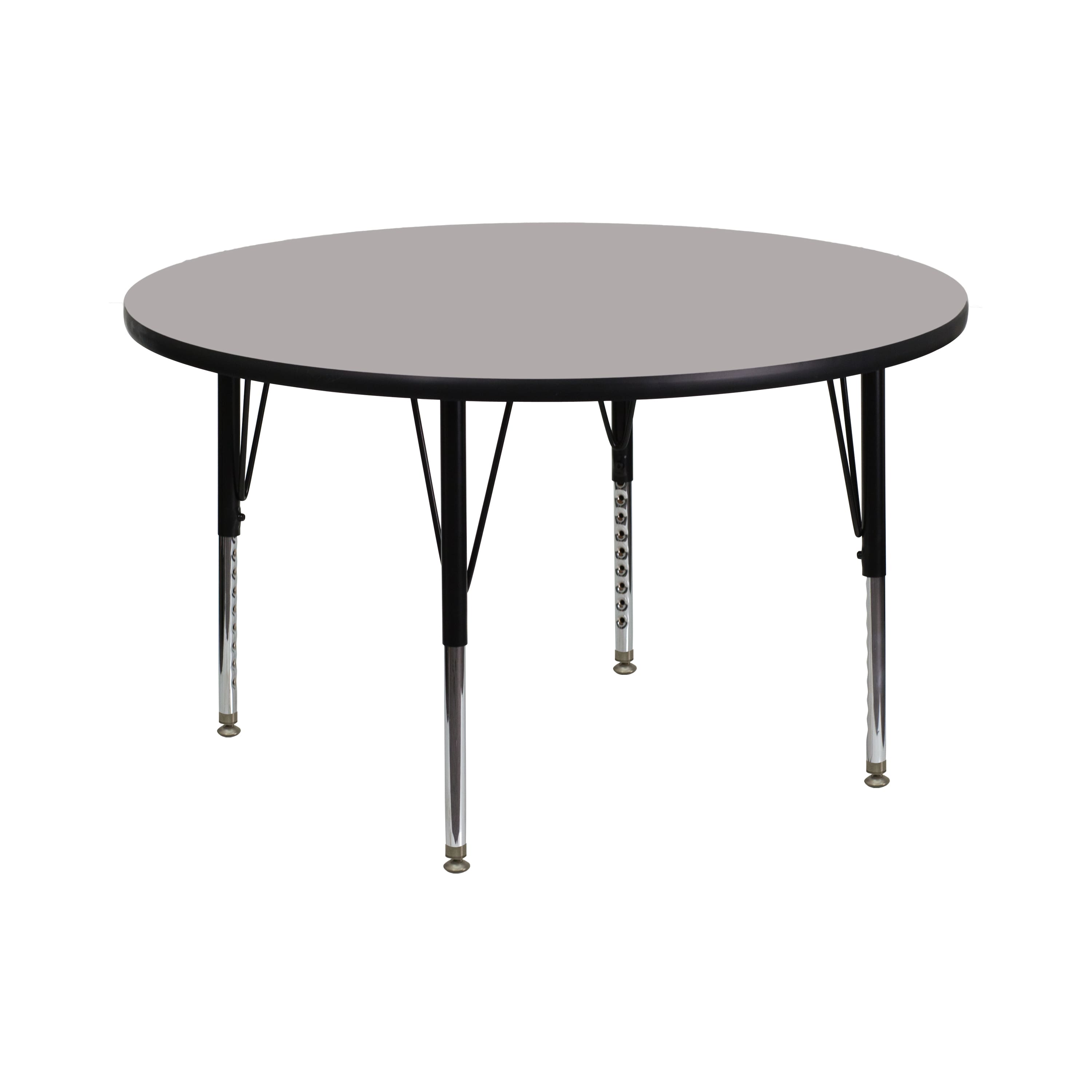 "Emma + Oliver - 42"" Round HP Laminate Adjustable Preschool Activity Table - Gray" price history on PriceWatchPro