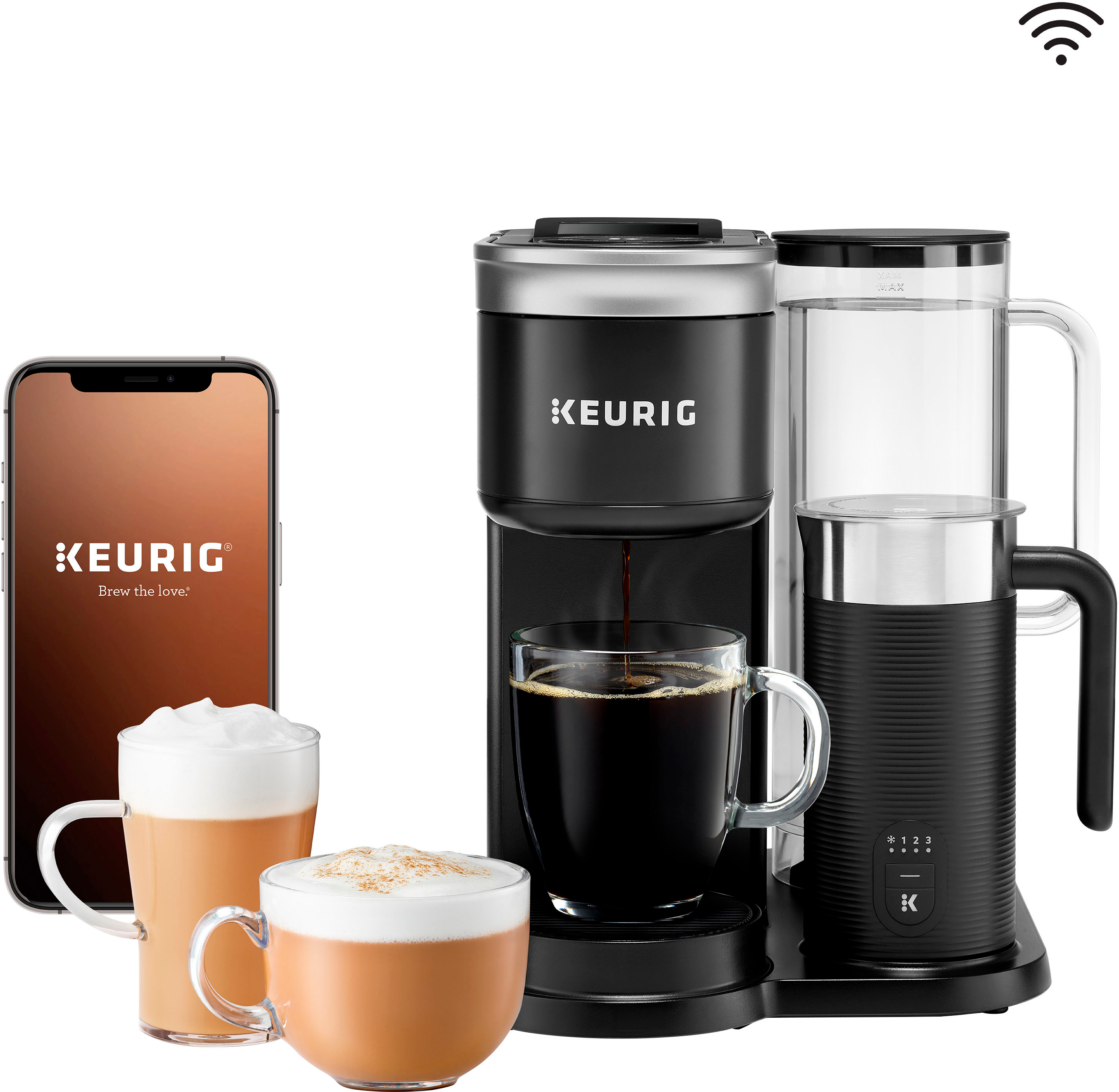 Keurig K-Cafe SMART Single-Serve Coffee Maker and Latte Machine with WiFi  Compatibility Black 5000365485 - Best Buy