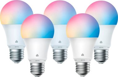 TP-Link - Kasa A19 Wi-Fi Smart LED Bulb with Amazon Alexa and Google Assistant (5-Pack) - Multicolor - Front_Zoom