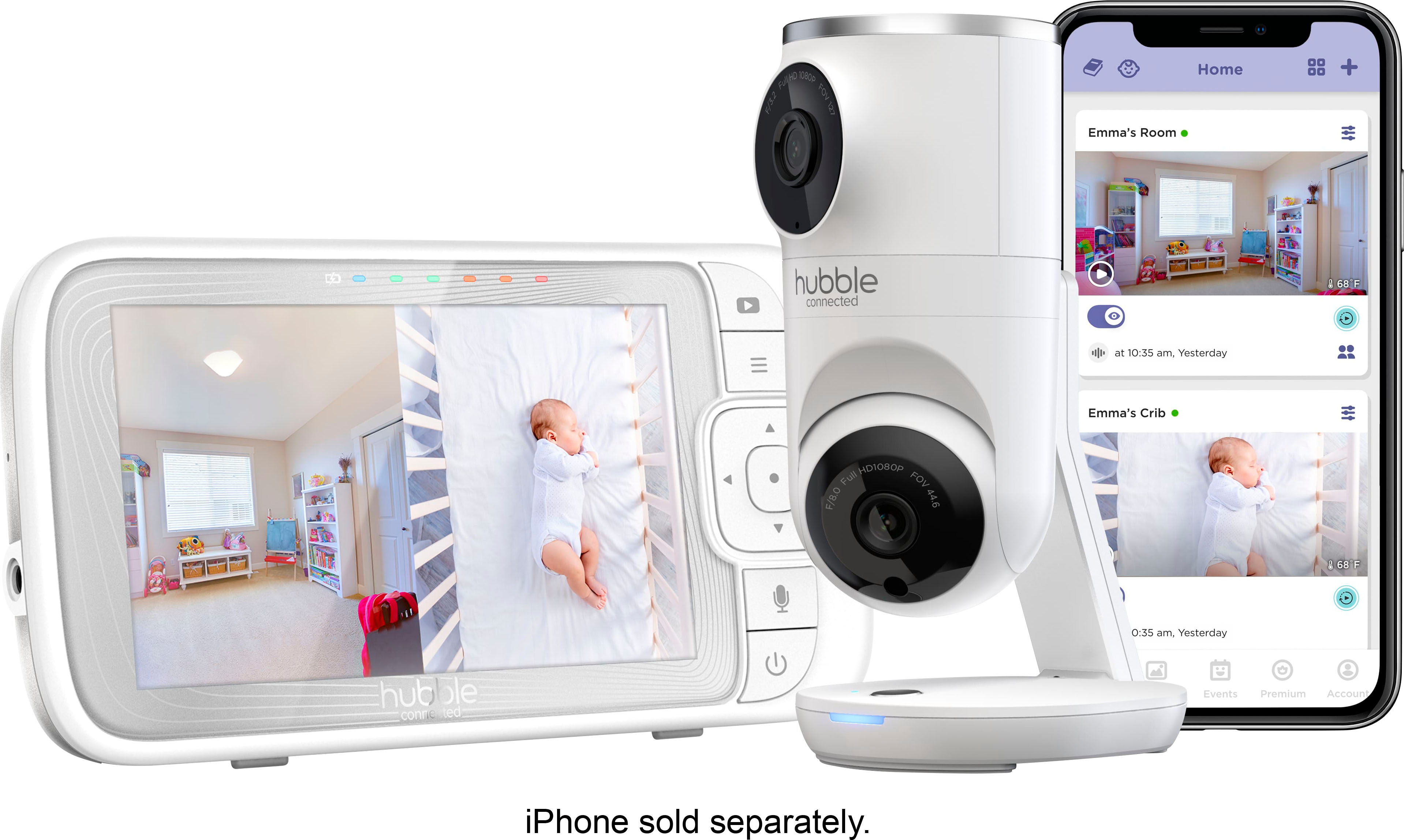 Hubble Connected Nursery Pal Dual Vision 5" Smart HD Dual Camera Baby Monitor with Motion Tracking and Sleep Routine White HCTNPDVX - Best Buy