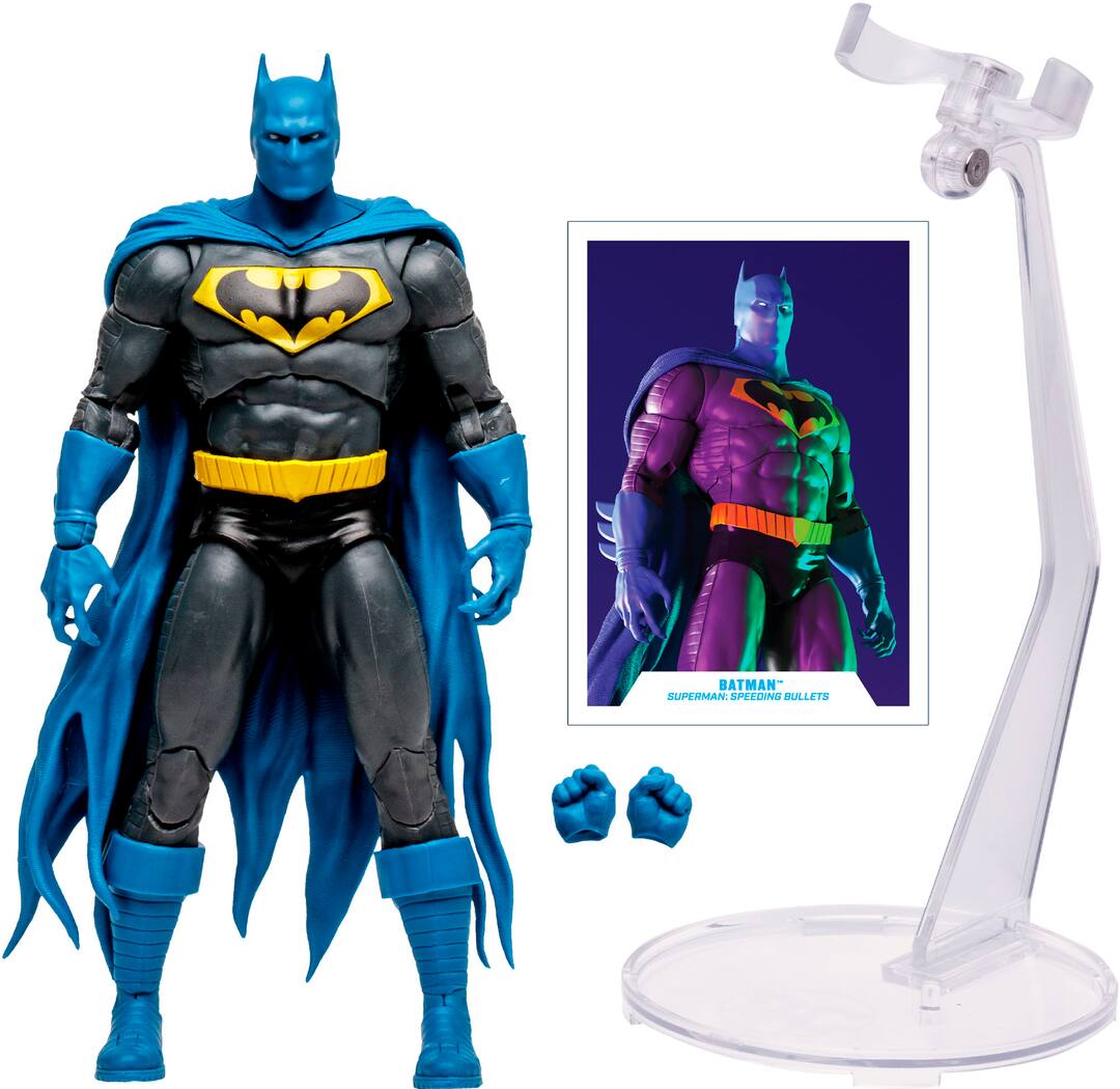 Action Figure DC Multiverso McFarlane - Batman (Speeding Bullets) 18 Cm, Multicolore, Super Articolata Con Base E Accessori
