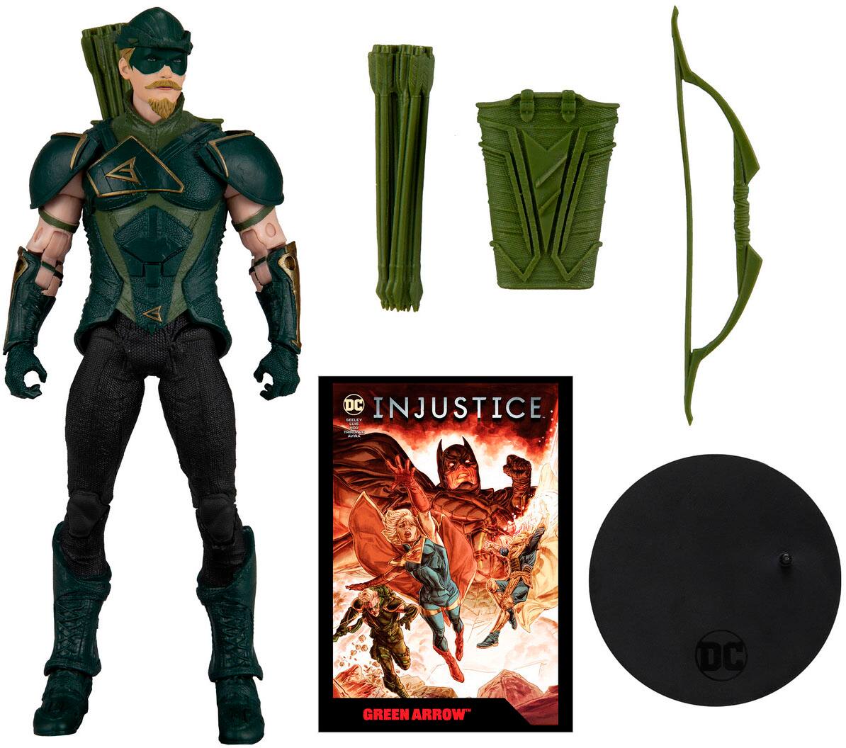 Alt View 11. McFarlane Toys - DC Comics Page Punchers - Injustice 2 - 7" Green Arrow with Comic.