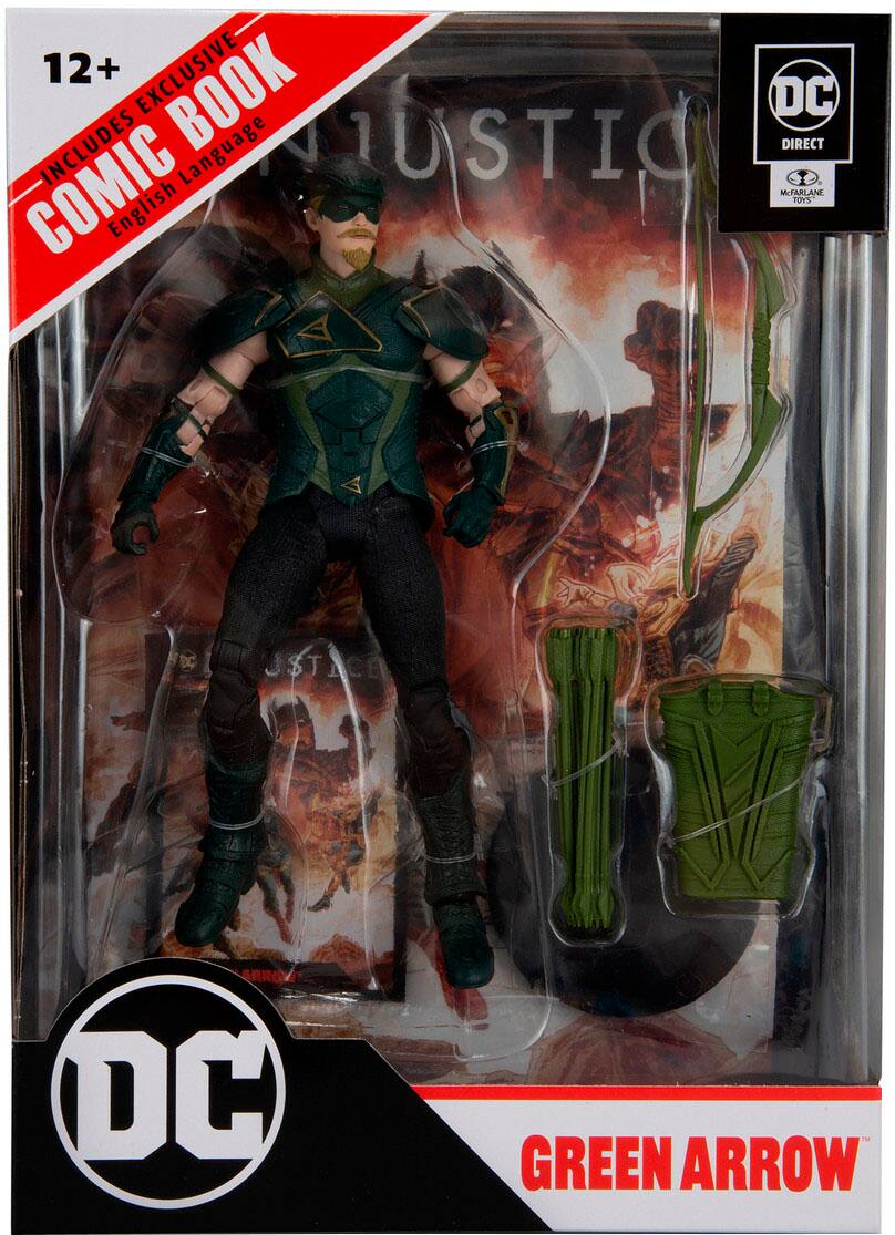 Alt View 19. McFarlane Toys - DC Comics Page Punchers - Injustice 2 - 7" Green Arrow with Comic.