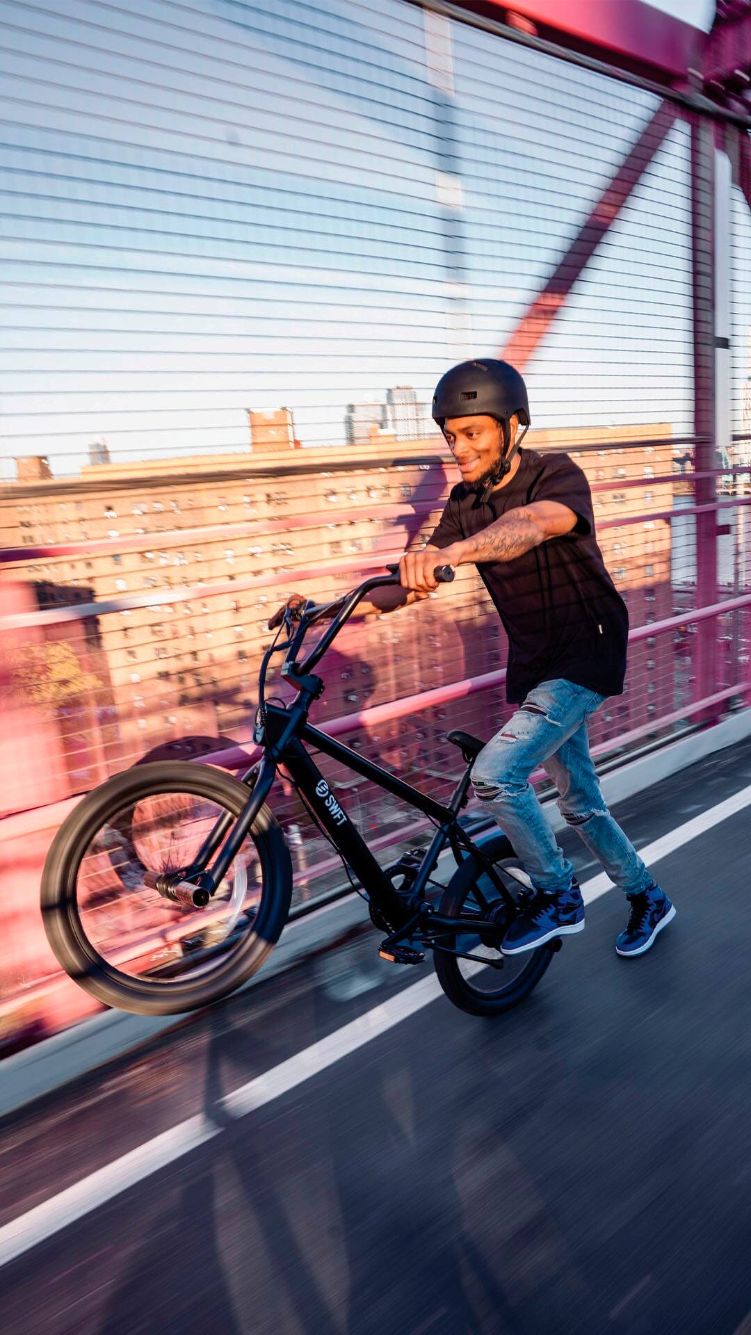 Alt View 18. SWFT - BMX eBike w/ 35mi Max Operating Range & 20 mph Max Speed - Black.