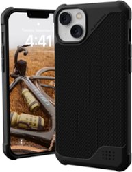 UAG - Metropolis LT Series Case with Magsafe for iPhone 14 Plus 2022 - Kevlar Black - Front_Zoom