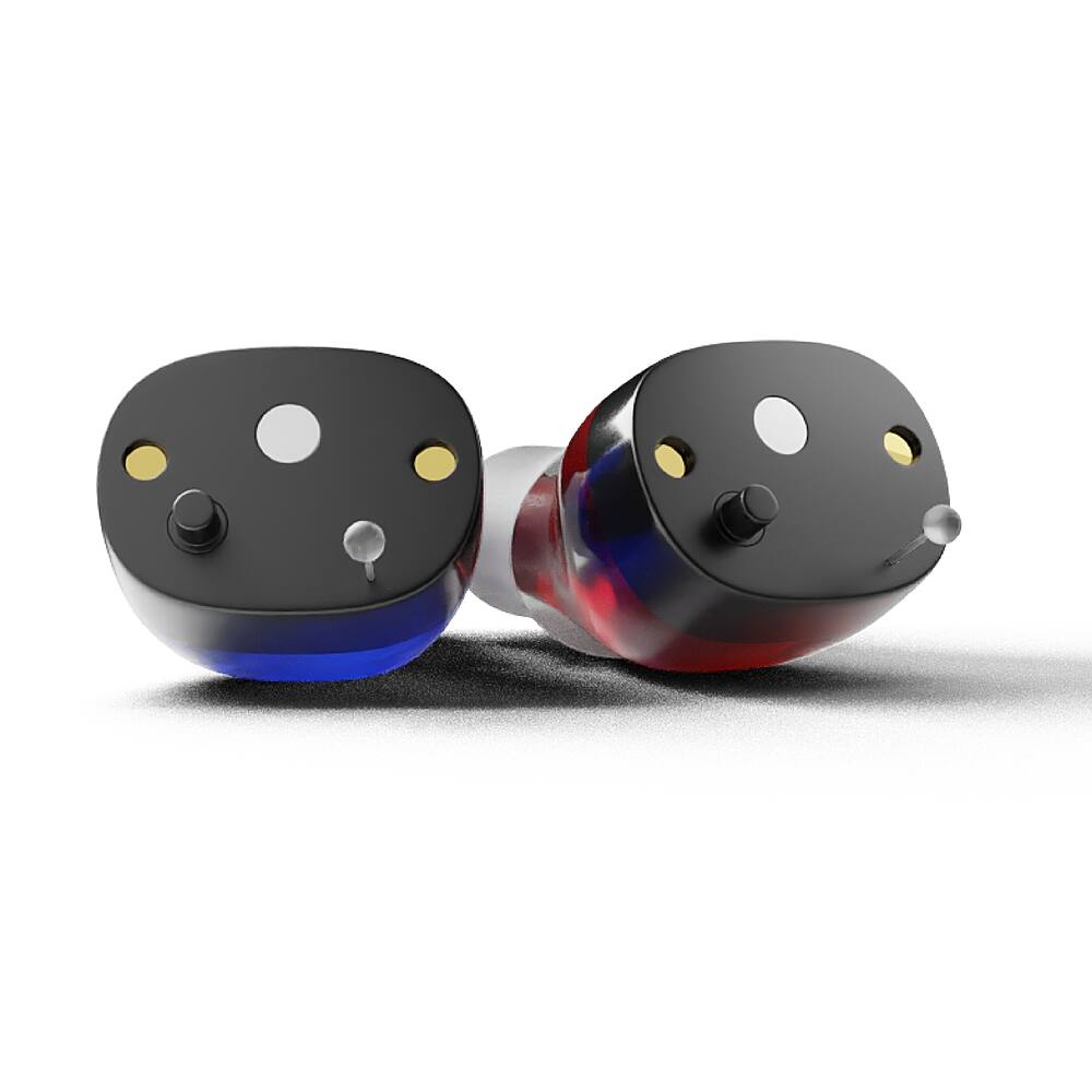 Go Prime offers a discreet, nearly invisible design with 3 preset listening programs, on-device volume and preset controls, and a memory function. The product also features feedback cancellation and noise reduction, making it a convenient and effective solution for users. Additionally, the device is rechargeable with a charging case that provides 5 full charges.