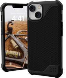 UAG - Metropolis LT Series Case with Magsafe for iPhone 14 & iPhone 13 - Kevlar Black - Front_Zoom