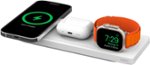 Belkin - MagSafe 3-in-1 Wireless Charging Pad - Fast Wireless Charging for Apple Watch, iPhone 15, 14, 13 & 12 series, & AirPods - White