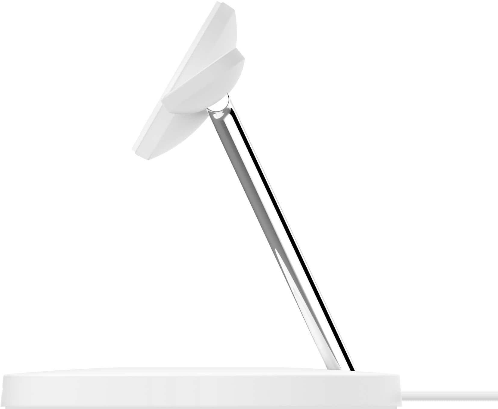 Alt View 17. Belkin - MagSafe 3-in-1 Wireless Charging Stand - 2ND GEN with Faster Apple Watch Charging- iPhone 15, 14 & 13 series & AirPods - White.