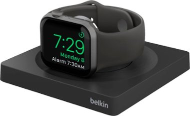 Belkin - BOOSTCHARGE PRO Portable Fast Charger for Apple Watch - Black - Front_Zoom