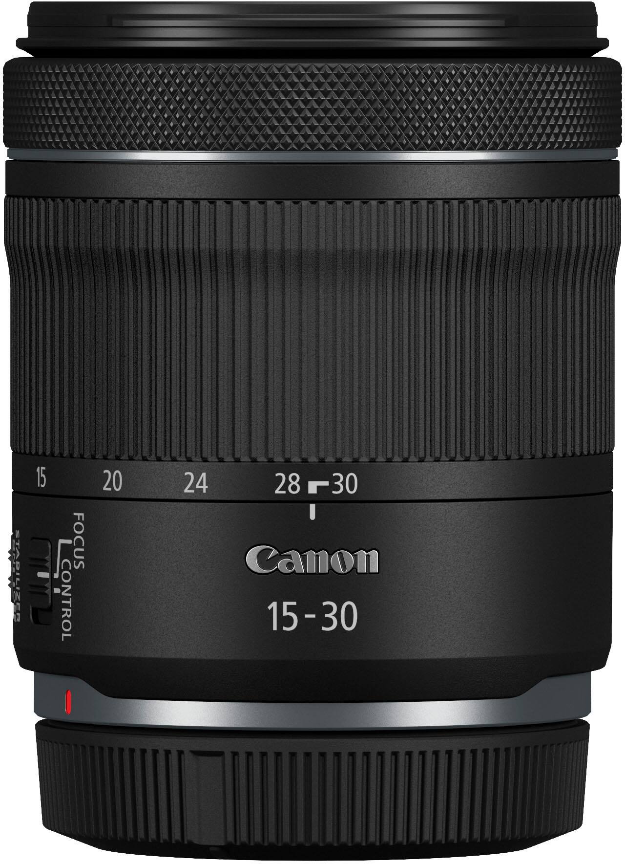 Angle. Canon - RF 15-30mm F4.5-6.3 IS STM Ultra-Wide Angle Zoom Lens for EOS R-Series Cameras - Black.