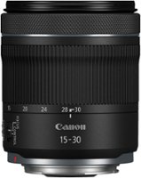 Canon - RF 15-30mm F4.5-6.3 IS STM Ultra-Wide Angle Zoom Lens for EOS R-Series Cameras - Black - Front_Zoom
