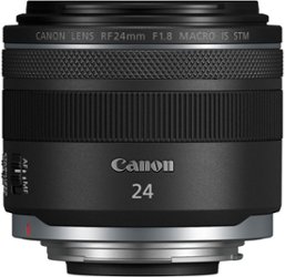 Canon - RF 24mm F1.8 MACRO IS STM Wide Angle Prime Lens for EOS R-Series Cameras - Black - Front_Zoom