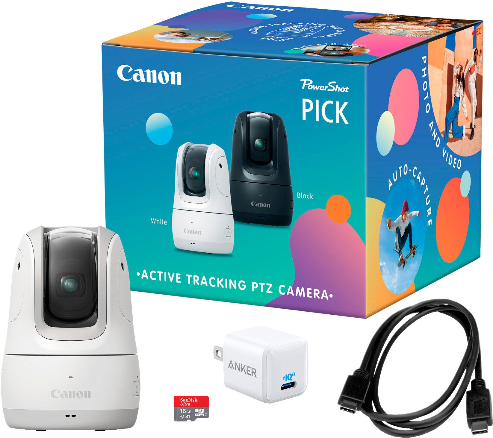 Alt View 19. Canon - PowerShot Pick Active Tracking PTZ 11.7MP Digital Camera - White.
