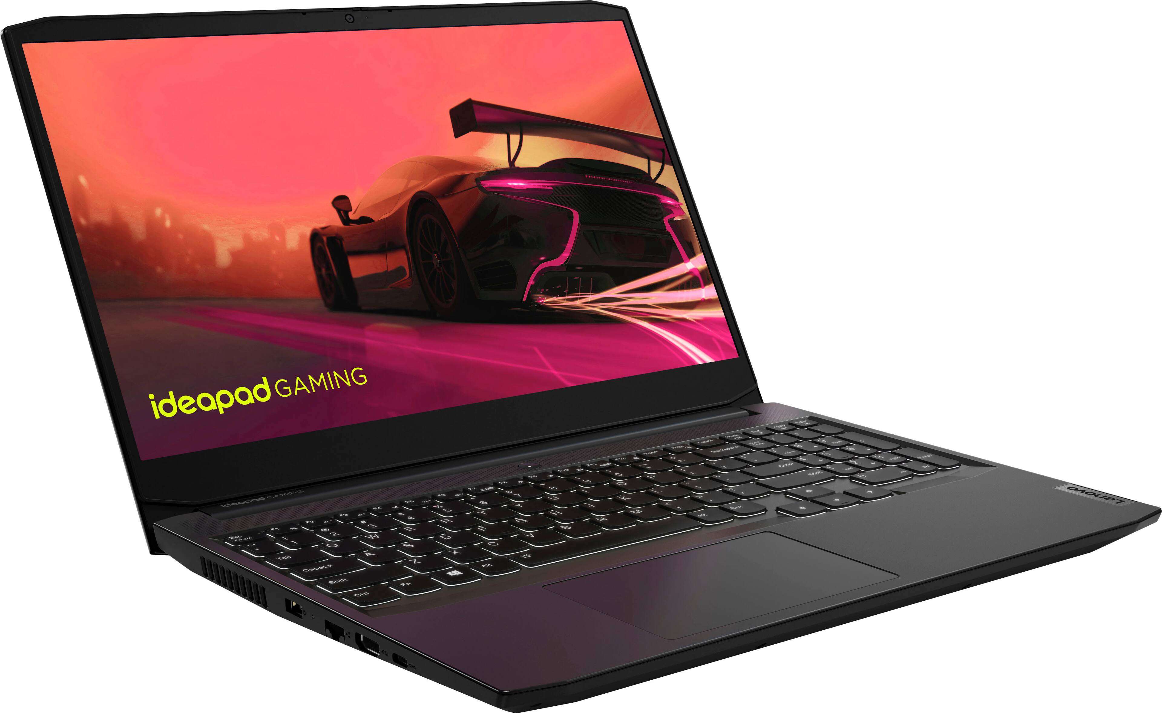 Angle. Lenovo - Ideapad Gaming 3 15.6" FHD Laptop - Ryzen 5 5600H - 8GB Memory - NVIDIA GeForce RTX 3050 Ti - 256GB SSD - Shadow Black.