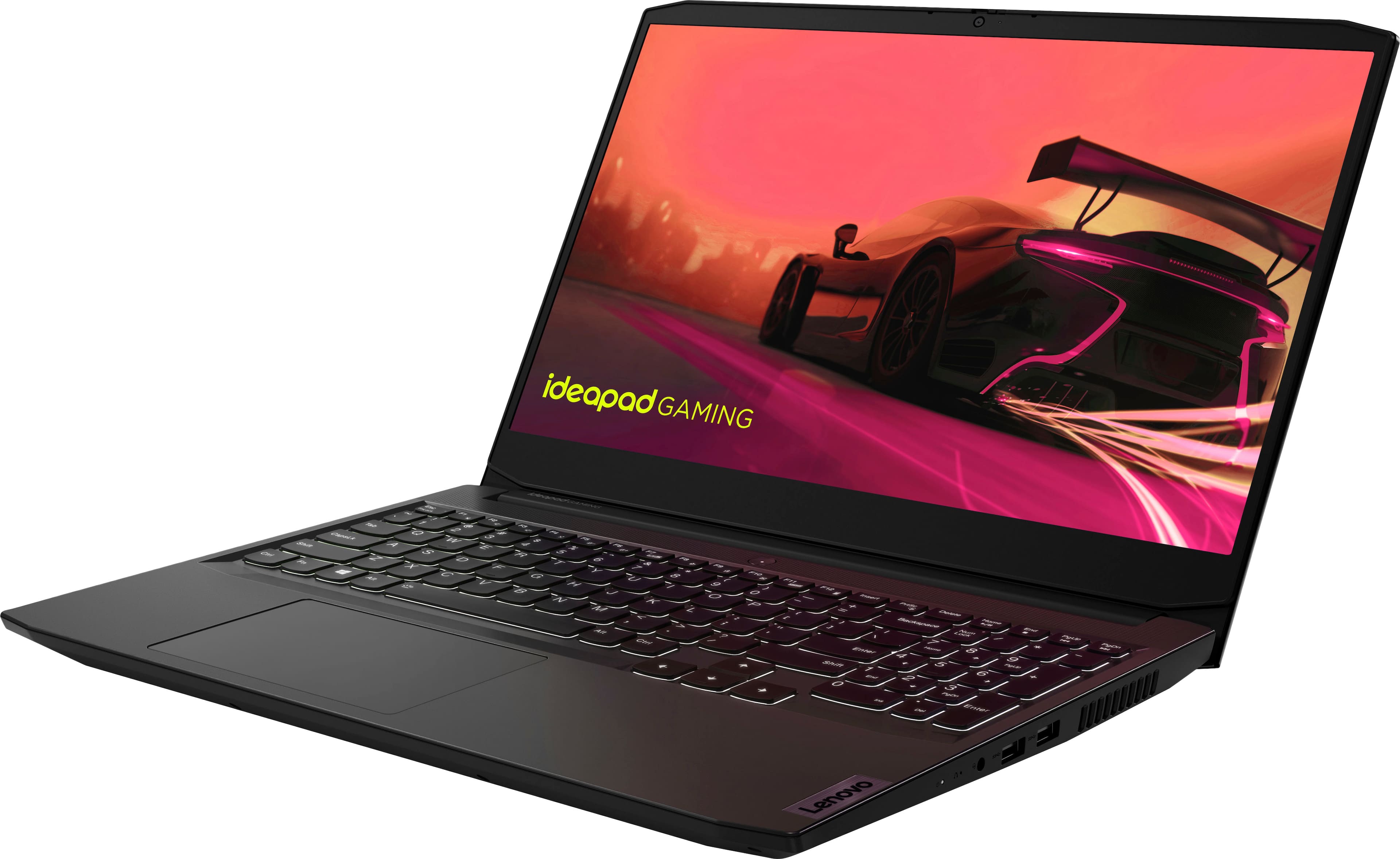 Left. Lenovo - Ideapad Gaming 3 15.6" FHD Laptop - Ryzen 5 5600H - 8GB Memory - NVIDIA GeForce RTX 3050 Ti - 256GB SSD - Shadow Black.