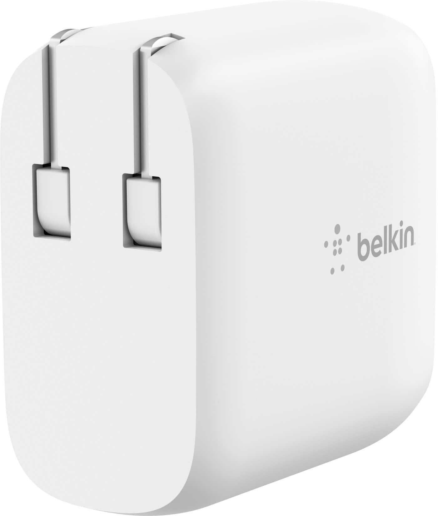 Alt View 13. Belkin - 40W Dual Port USB C Wall Charger - USB Type C Charger Fast Charging for Apple iPhone and Samsung - White.