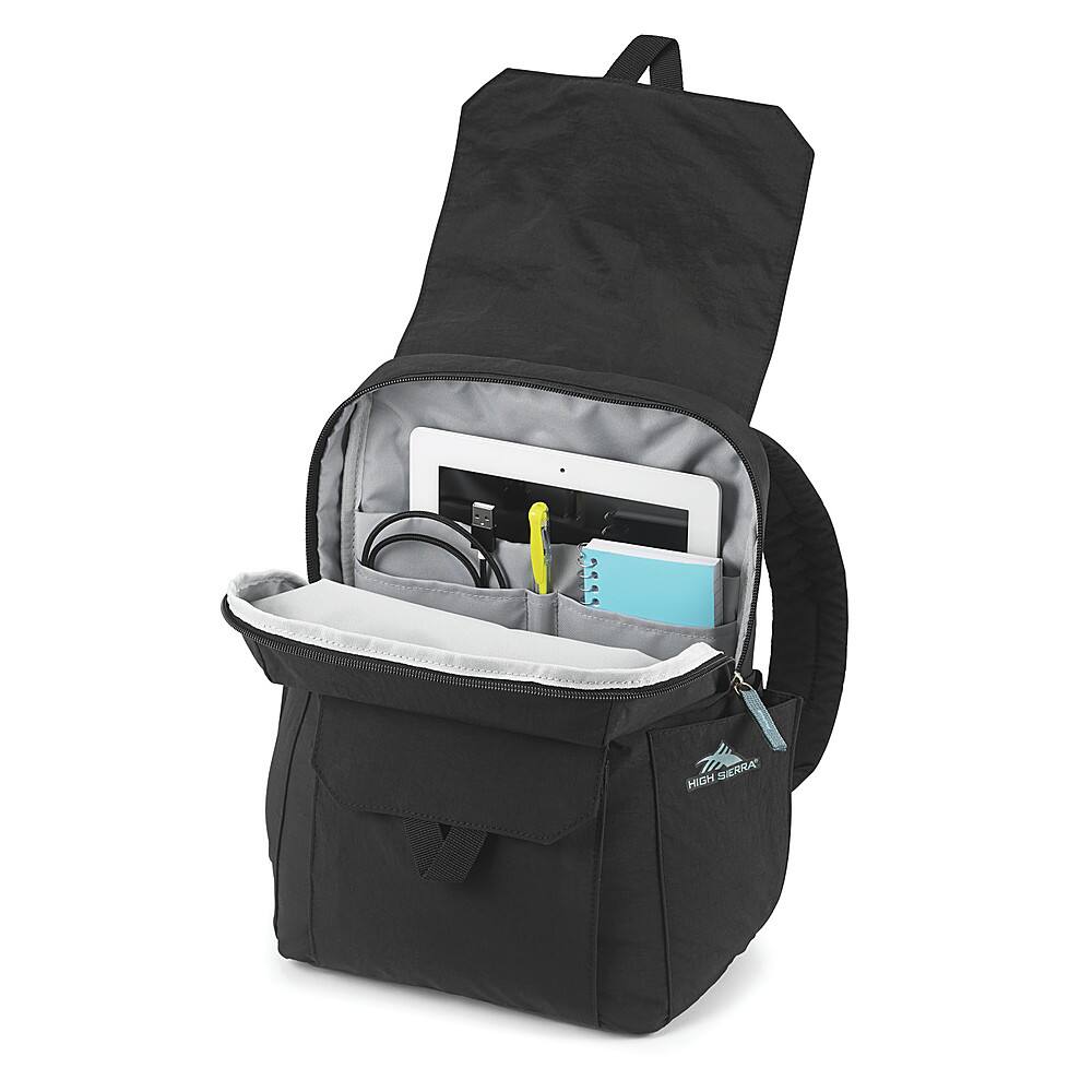 Alt View 11. High Sierra - Kiera Mini Backpack for 11" Tablet - Black/Slate Blue.