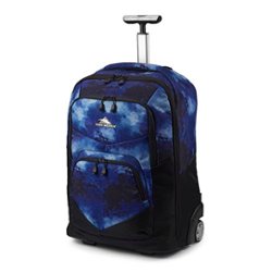 High Sierra - Freewheel Pro Wheeled Backpack for 15" Laptop - Space/Black - Front_Zoom