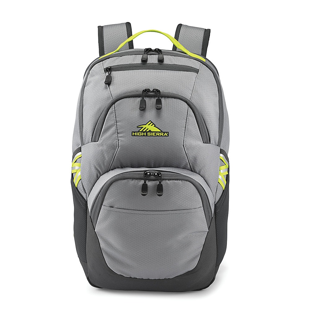 Angle View: High Sierra - Swoop SG Backpack - Steel Gray/Neon Green