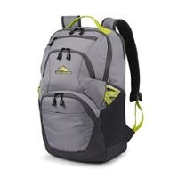 High Sierra - Swoop SG Backpack - Steel Gray/Neon Green - Front_Zoom