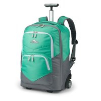 High Sierra - Freewheel Pro Wheeled Backpack for 15" Laptop - Aquamarine/White - Front_Zoom