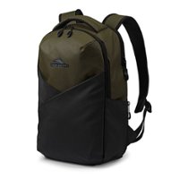 High Sierra - Luna Backpack for 15" Laptop - Olive/Black - Front_Zoom