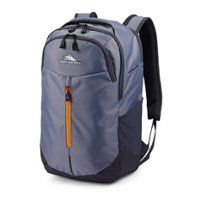 High Sierra - Swerve Pro Laptop Backpack for 17" Laptop - Steel Gray/Orange - Front_Zoom