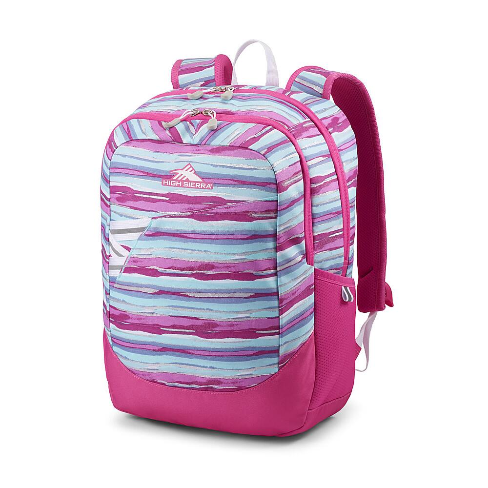 Front. High Sierra - Outburst Backpack for 15.6" Laptop - Watercolor Stripes.