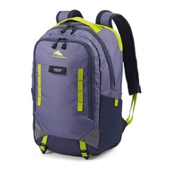 High Sierra - Litmus Backpack for 15.6" Laptop - Gray Blue/ Neon Green - Front_Zoom