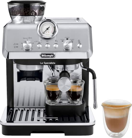 Front Zoom. De'Longhi - La Specialista Arte EC9155MB Espresso Machine - Stainless Steel/Black.