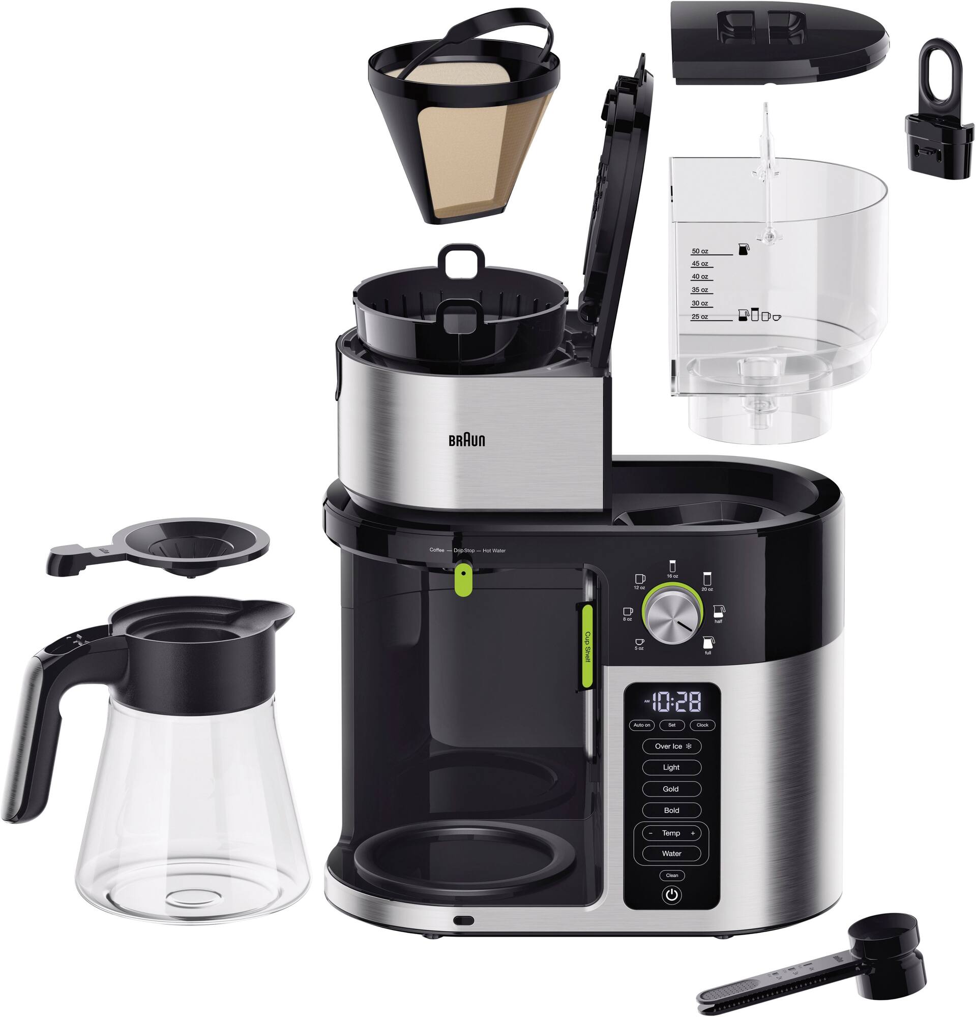 Zoom in on Alt View Zoom 13. Braun - MultiServe Drip Coffee - Black/Stainless Steel.