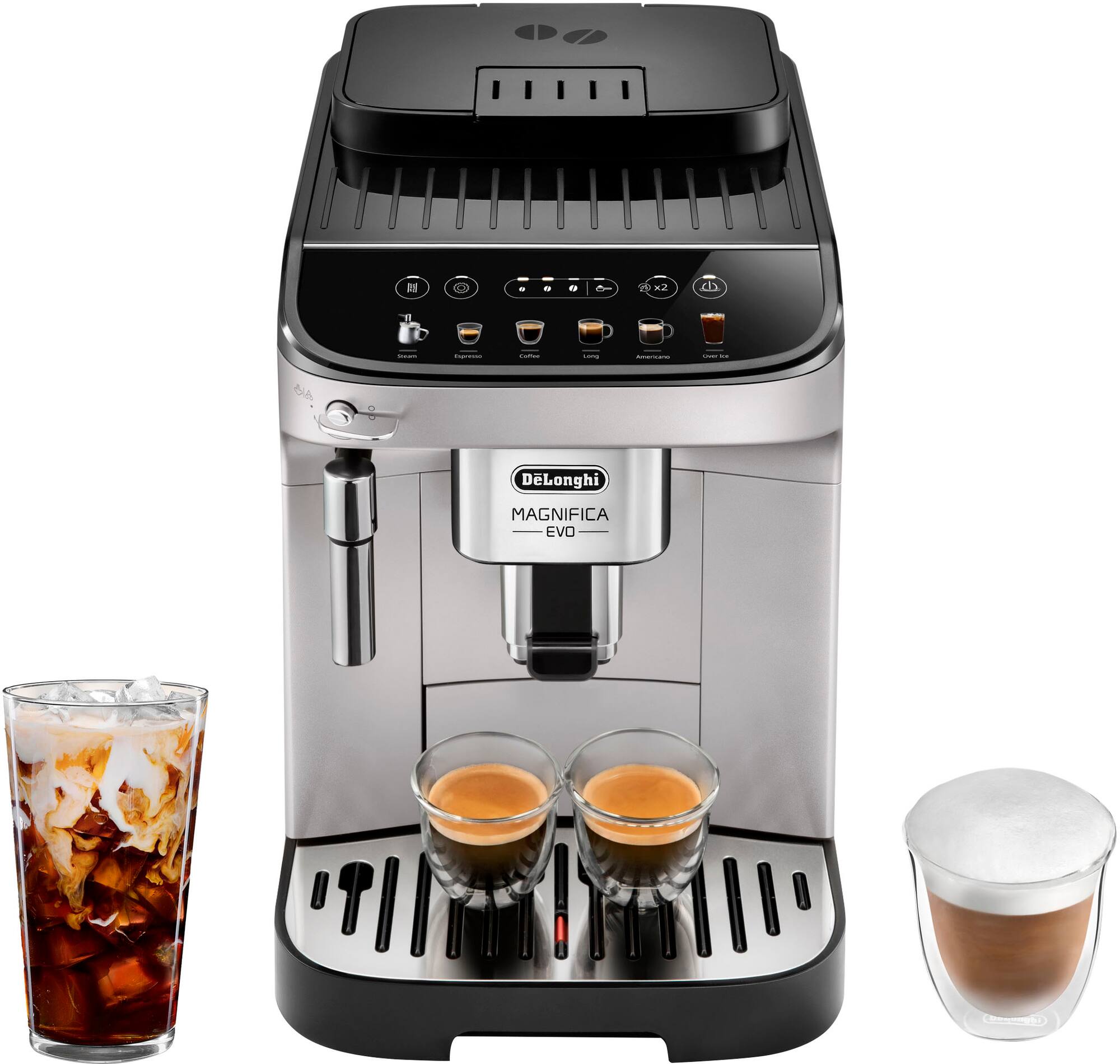 Zoom in on Front Zoom. De'Longhi - Magnifica Evo Coffee and Espresso Machine - Silver.