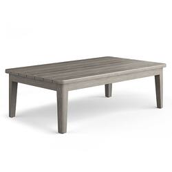 Simpli Home - Carmel Outdoor Coffee Table - Distressed Weathered Grey - Front_Zoom