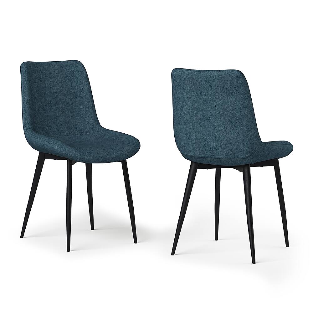 Angle View: Simpli Home - Rosemead Dining Chair (Set of 2) - Blue