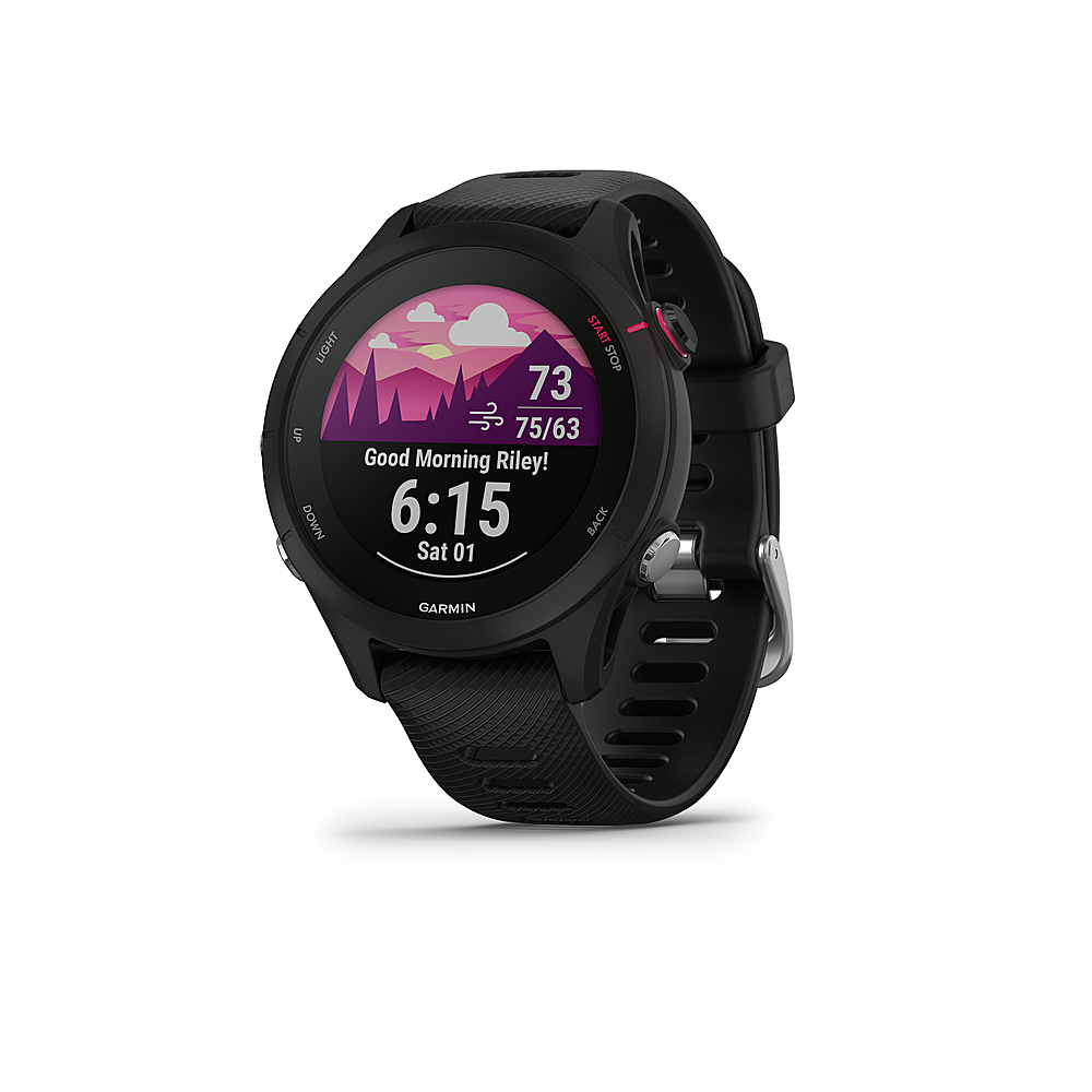 Garmin Forerunner S Music GPS Smartwatch  mm Fiber reinforced polymer  Black    Best Buy