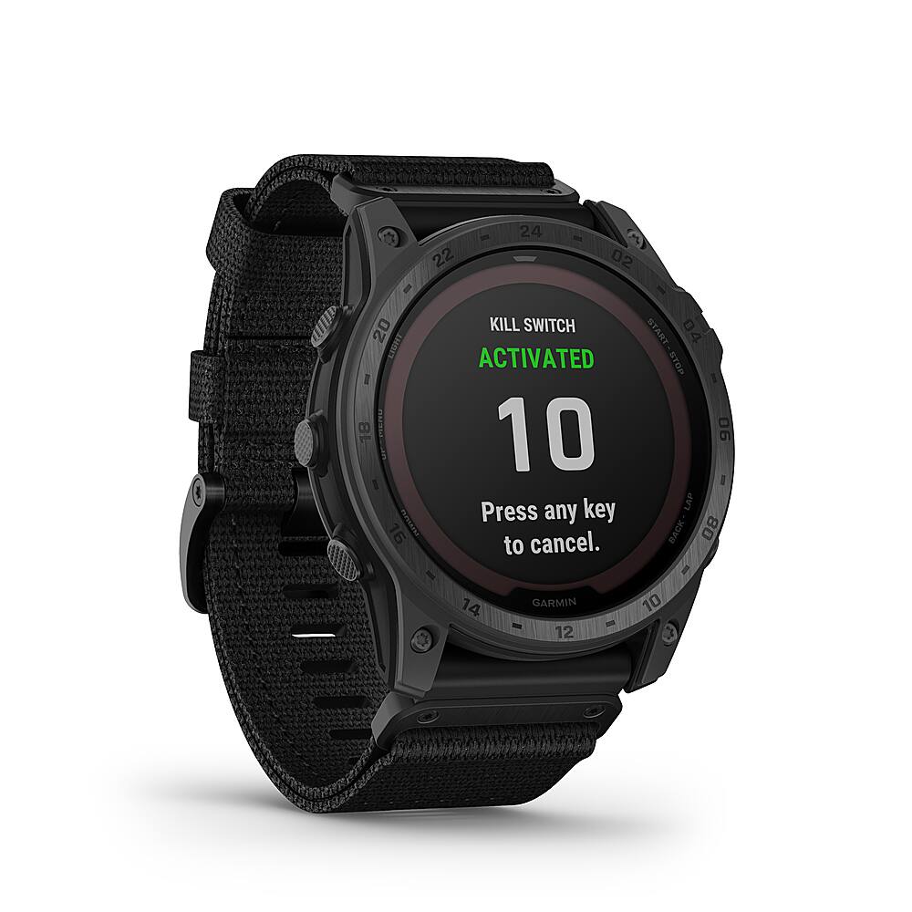 Angle. Garmin - tactix 7 Pro Ballistics Edition Solar-powered Tactical GPS Smartwatch, Applied Ballistics 47 mm Fiber-reinforced polymer - Black.